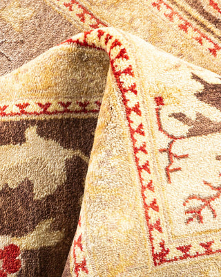 Contemporary Eclectic Brown Wool Area Rug 8' 10" x 12' 1" - Solo Rugs