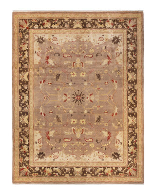 Contemporary Eclectic Brown Wool Area Rug 8' 10" x 12' 1" - Solo Rugs