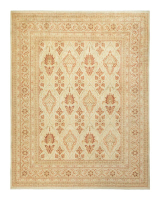 Traditional Mogul Ivory Wool Area Rug 8' 2" x 10' 4" - Solo Rugs