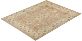 Traditional Mogul Beige Wool Area Rug 8' 1" x 10' 4" - Solo Rugs