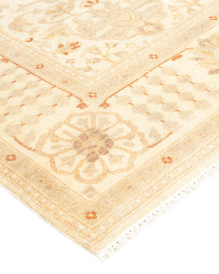 Traditional Mogul Ivory Wool Area Rug 4' 8" x 6' 7" - Solo Rugs