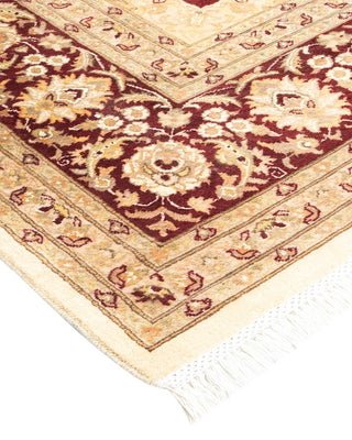 Traditional Mogul Ivory Wool Area Rug 8' 0" x 10' 1" - Solo Rugs