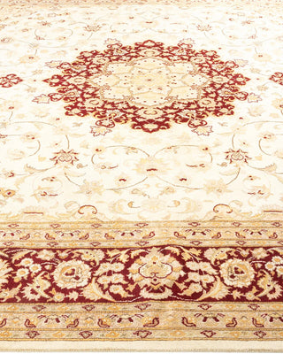 Traditional Mogul Ivory Wool Area Rug 8' 0" x 10' 1" - Solo Rugs