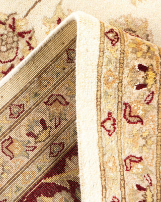 Traditional Mogul Ivory Wool Area Rug 8' 0" x 10' 1" - Solo Rugs