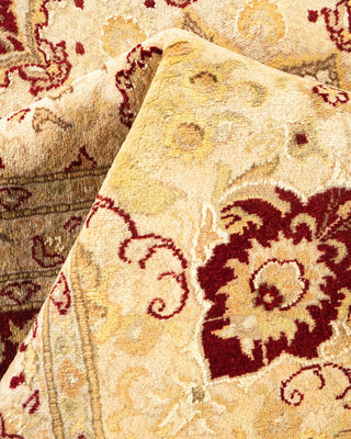 Traditional Mogul Ivory Wool Area Rug 8' 0" x 10' 1" - Solo Rugs