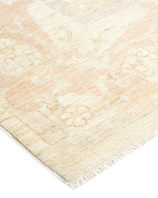 Contemporary Arts & Crafts Ivory Wool Area Rug 9' 1" x 11' 10" - Solo Rugs