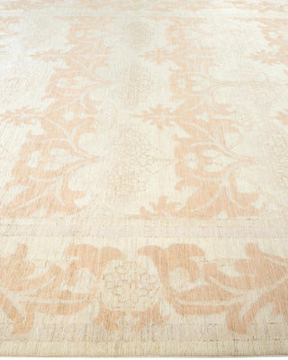 Contemporary Arts & Crafts Ivory Wool Area Rug 9' 1" x 11' 10" - Solo Rugs