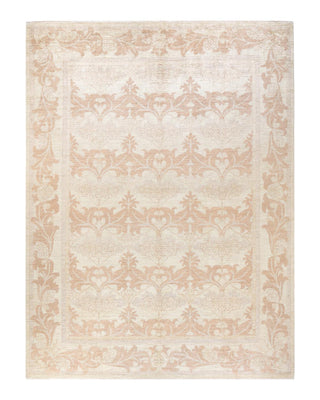 Contemporary Arts & Crafts Ivory Wool Area Rug 9' 1" x 11' 10" - Solo Rugs