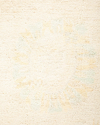Contemporary Eclectic Ivory Wool Area Rug 9' 0" x 11' 10" - Solo Rugs