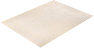 Contemporary Eclectic Ivory Wool Area Rug 9' 0" x 11' 10" - Solo Rugs