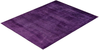 Contemporary Vibrance Purple Wool Area Rug 7' 9" x 9' 9" - Solo Rugs