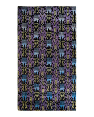Contemporary Modern Black Wool Area Rug 7' 10" x 14' 5" - Solo Rugs
