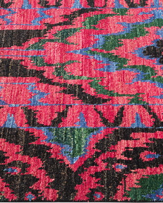 Contemporary Modern Black Wool Runner 2' 6" x 8' 8" - Solo Rugs