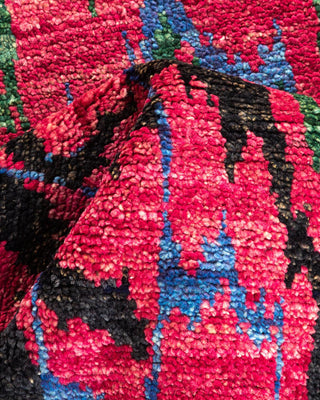 Contemporary Modern Black Wool Runner 2' 6" x 8' 8" - Solo Rugs