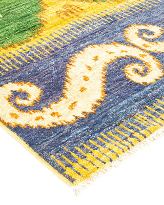 Contemporary Modern Yellow Wool Runner 3' 0" x 16' 3" - Solo Rugs