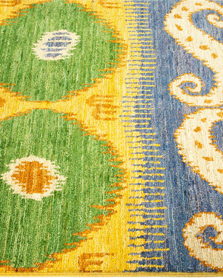Contemporary Modern Yellow Wool Runner 3' 0" x 16' 3" - Solo Rugs