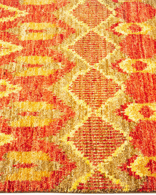 Contemporary Modern Green Wool Runner 2' 7" x 10' 5" - Solo Rugs