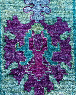 Contemporary Fine Vibrance Yellow Wool Area Rug 6' 0" x 9' 1" - Solo Rugs
