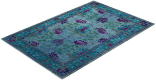 Contemporary Fine Vibrance Yellow Wool Area Rug 6' 0" x 9' 1" - Solo Rugs
