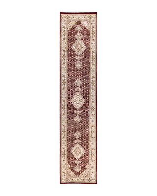 Traditional Mogul Red Wool Runner 2' 6" x 12' 3" - Solo Rugs