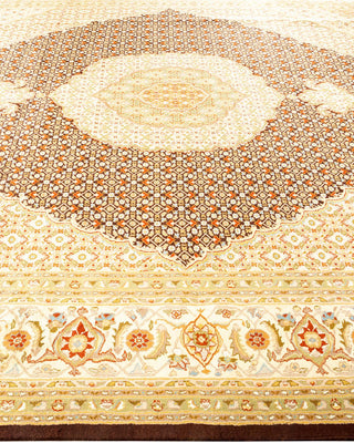 Traditional Mogul Brown Wool Area Rug 8' 3" x 10' 5" - Solo Rugs