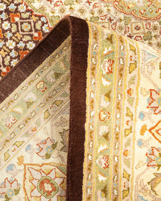 Traditional Mogul Brown Wool Area Rug 8' 3" x 10' 5" - Solo Rugs