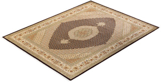 Traditional Mogul Brown Wool Area Rug 8' 3" x 10' 5" - Solo Rugs