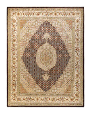 Traditional Mogul Brown Wool Area Rug 8' 3" x 10' 5" - Solo Rugs