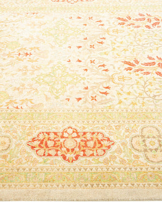 Traditional Mogul Ivory Wool Area Rug 4' 2" x 6' 2" - Solo Rugs