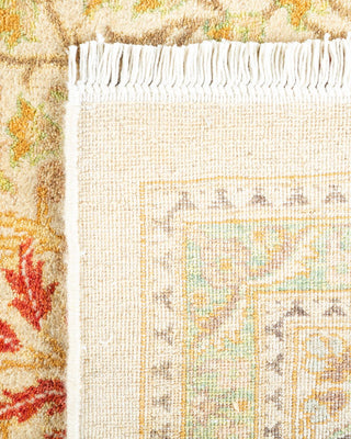 Traditional Mogul Ivory Wool Area Rug 4' 2" x 6' 2" - Solo Rugs