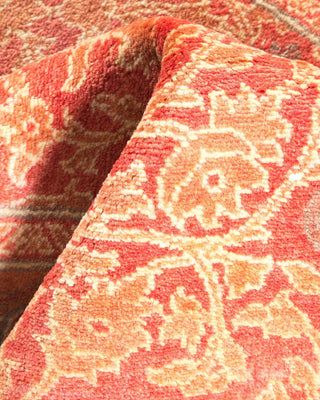 Traditional Mogul Orange Wool Area Rug 2' 8" x 3' 10" - Solo Rugs