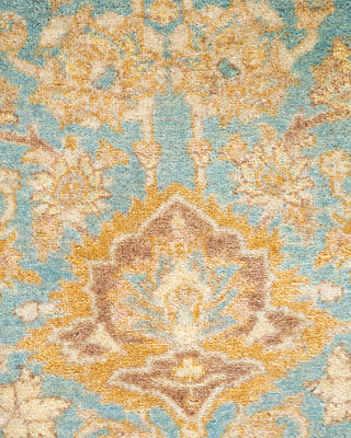 Traditional Mogul Light Blue Wool Area Rug 4' 8" x 6' 8" - Solo Rugs