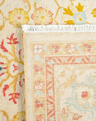 Traditional Mogul Ivory Wool Area Rug 5' 1" x 7' 10" - Solo Rugs
