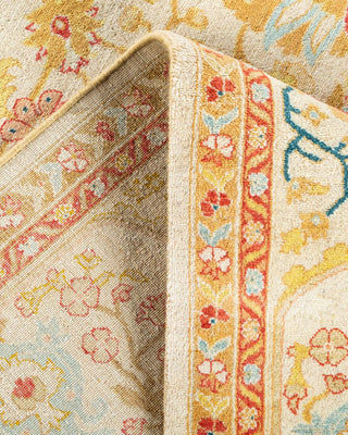 Traditional Mogul Ivory Wool Area Rug 5' 1" x 7' 10" - Solo Rugs