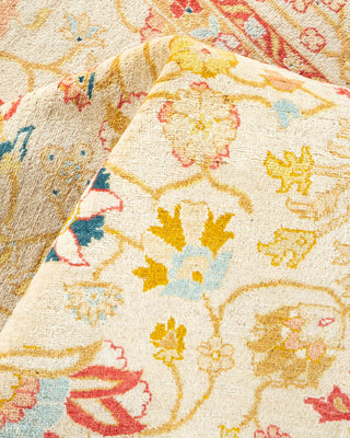 Traditional Mogul Ivory Wool Area Rug 5' 1" x 7' 10" - Solo Rugs