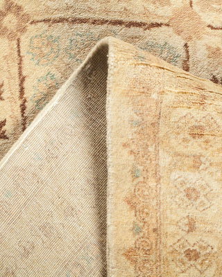Traditional Mogul Ivory Wool Area Rug 6' 3" x 9' 5" - Solo Rugs