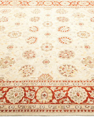 Traditional Mogul Ivory Wool Area Rug 6' 0" x 9' 1" - Solo Rugs