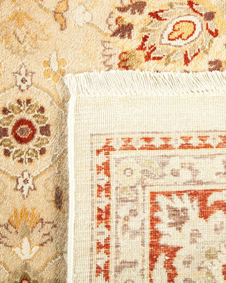 Traditional Mogul Ivory Wool Area Rug 6' 0" x 9' 1" - Solo Rugs