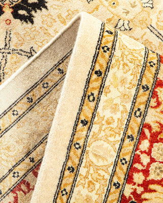 Traditional Mogul Ivory Wool Area Rug 8' 0" x 10' 1" - Solo Rugs