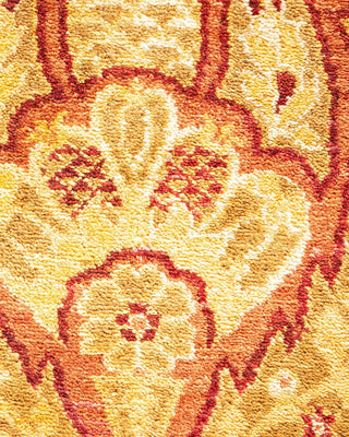 Traditional Mogul Yellow Wool Area Rug 8' 2" x 10' 5" - Solo Rugs