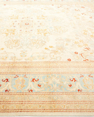 Traditional Mogul Ivory Wool Area Rug 8' 1" x 10' 5" - Solo Rugs