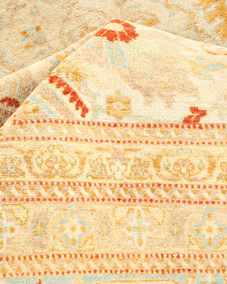 Traditional Mogul Ivory Wool Area Rug 8' 1" x 10' 5" - Solo Rugs