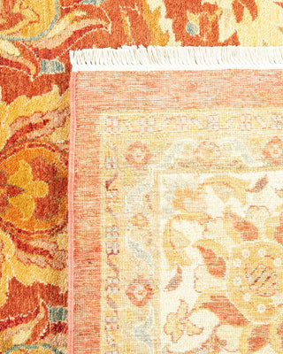 Traditional Mogul Orange Wool Area Rug 8' 4" x 10' 7" - Solo Rugs