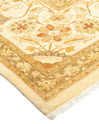 Traditional Mogul Ivory Wool Area Rug 8' 2" x 9' 10" - Solo Rugs
