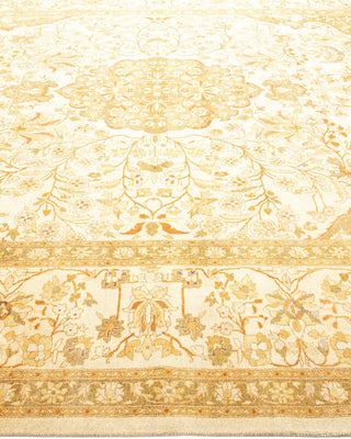 Traditional Mogul Ivory Wool Area Rug 8' 2" x 9' 10" - Solo Rugs