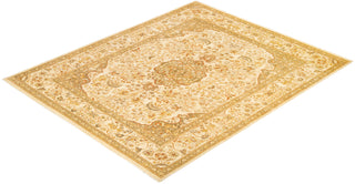 Traditional Mogul Ivory Wool Area Rug 8' 2" x 9' 10" - Solo Rugs