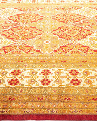 Traditional Mogul Red Wool Area Rug 8' 2" x 10' 1" - Solo Rugs