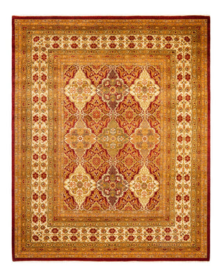 Traditional Mogul Red Wool Area Rug 8' 2" x 10' 1" - Solo Rugs