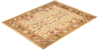 Traditional Mogul Ivory Wool Area Rug 8' 0" x 10' 0" - Solo Rugs