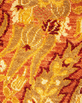 Traditional Mogul Orange Wool Area Rug 8' 0" x 9' 10" - Solo Rugs